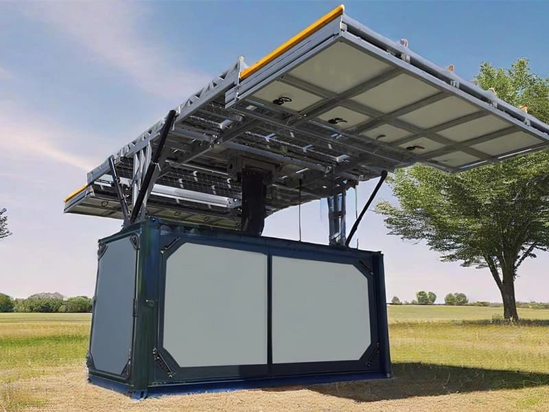 Nachgeführtes Photovoltaiksystem auf freier Fläche